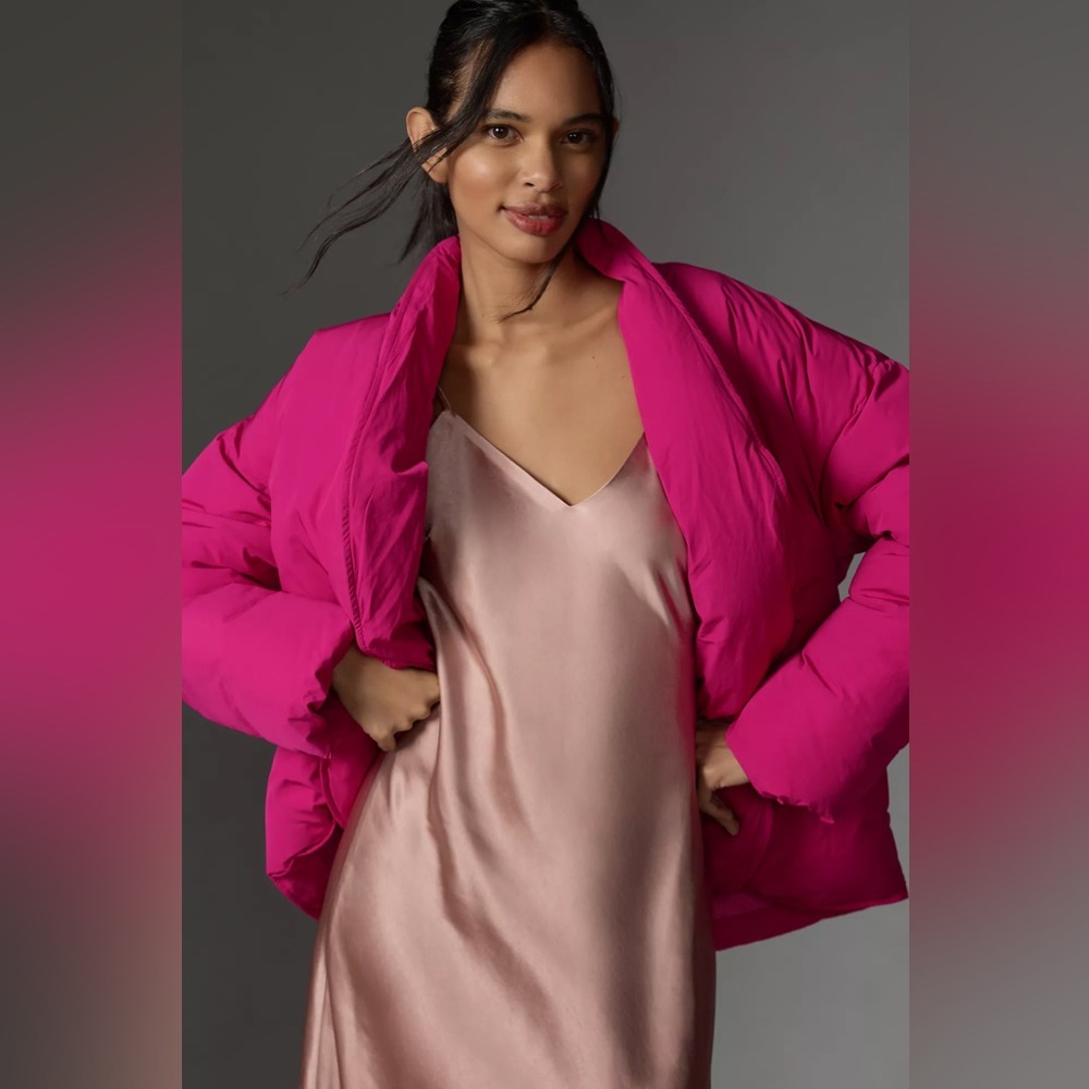Maeve Crop Cocoon Puffer Jacket - Picture 3 of 10